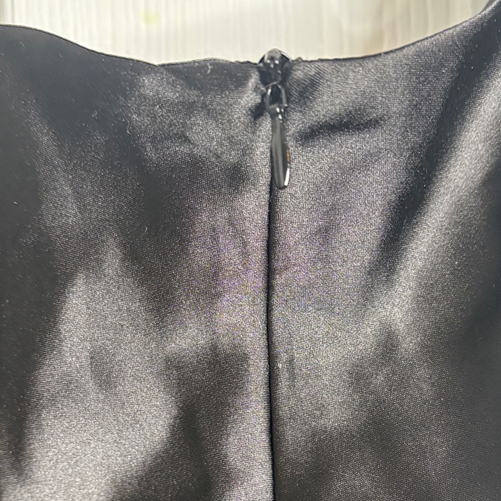 Glam Black Satin Dress - Picture 6 of 8